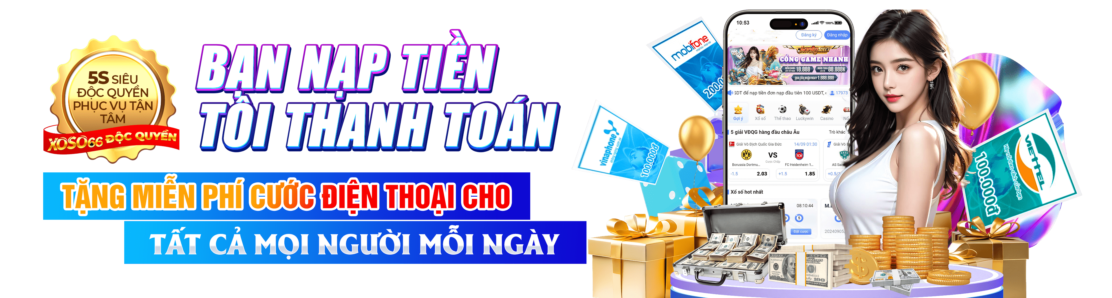 Hình ảnh quảng cáo của soxo9988 hiển thị nền tảng và các lợi ích